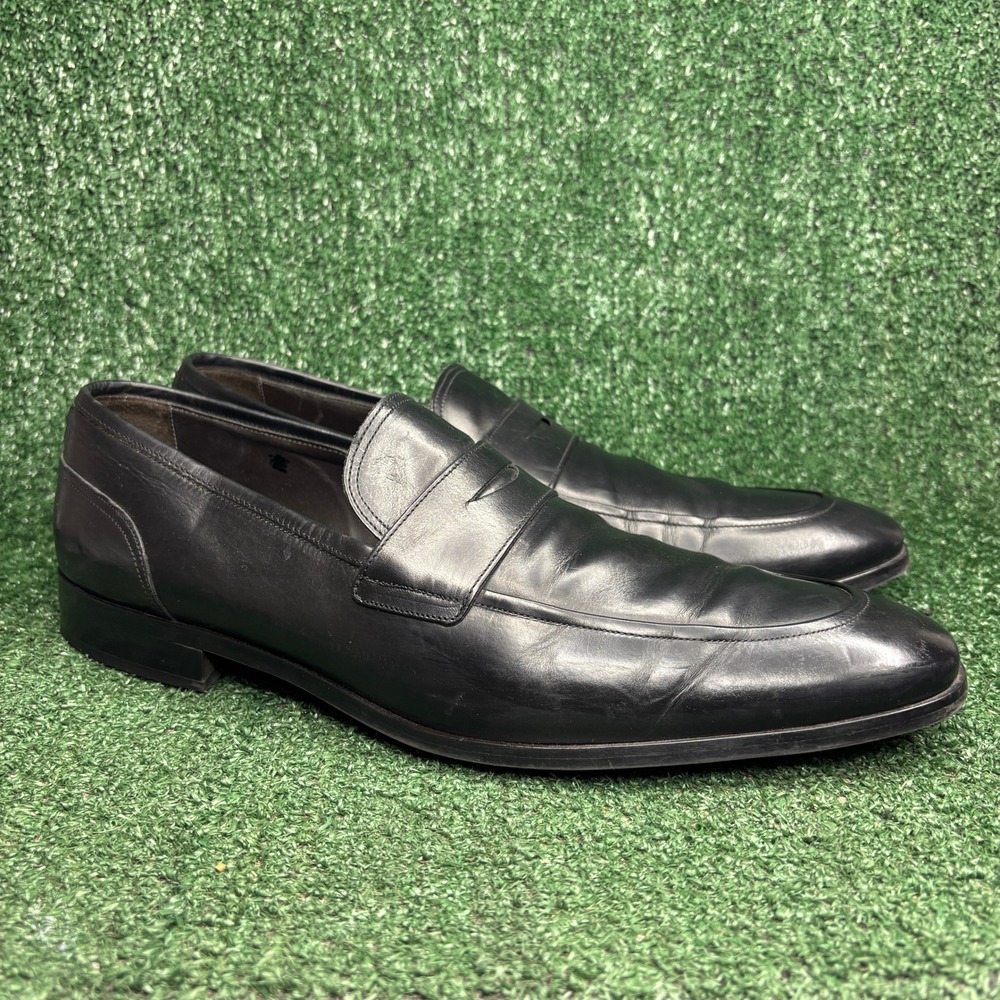 To Boot New York Adam Derrick Leather Penny Loafer Dress Shoe Black Mens Size 13